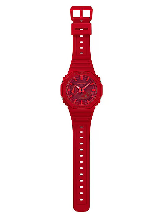 Reloj DEL MORAL | RELOJES G-Shock GA-2100-4A CasiOak rojo de resina con pantalla analógica y digital resistente
