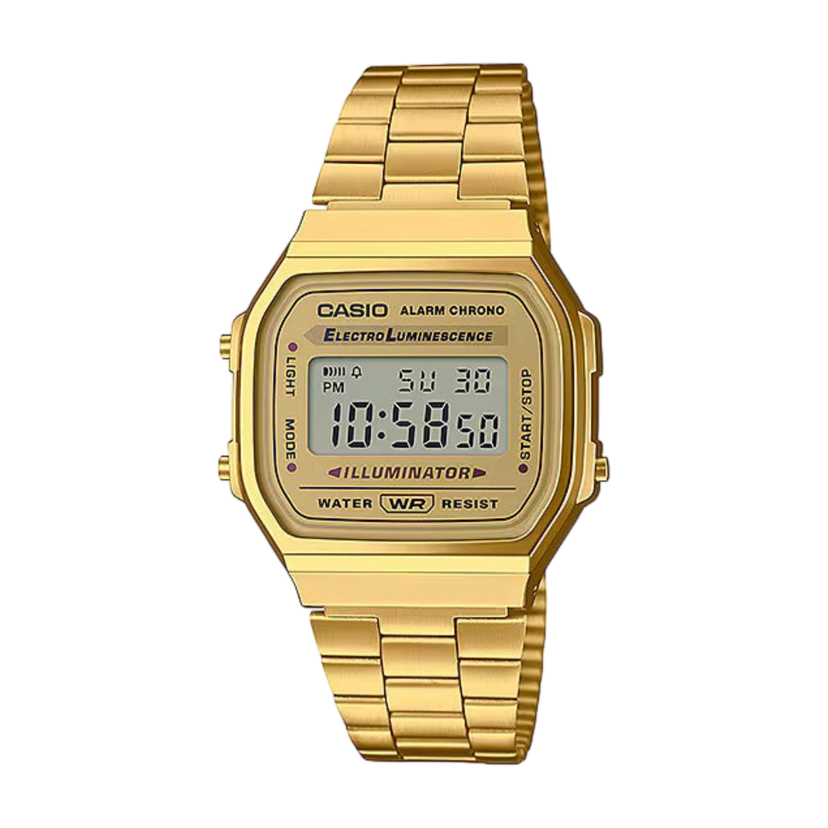 Reloj digital Casio A168WG-9W de DEL MORAL | RELOJES con caja y correa de acero inoxidable en tono dorado