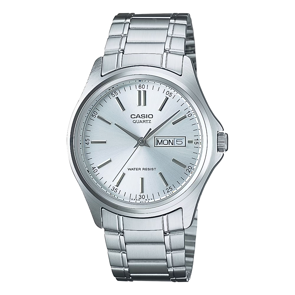 Reloj Casio MTP-1239D-7A de DEL MORAL | RELOJES con dial plateado, caja y correa de acero inoxidable y calendario