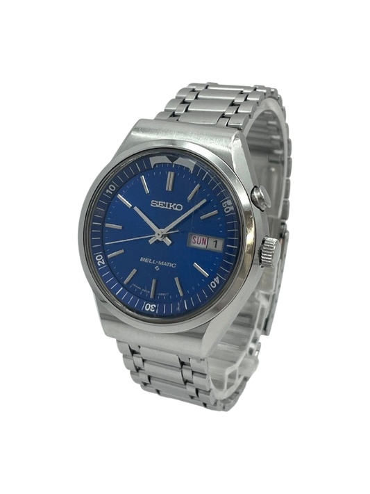 Reloj vintage DEL MORAL | RELOJES Seiko Bell-Matic 4006-7002 con esfera azul y caja de acero inoxidable
