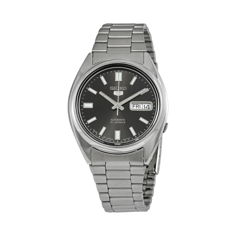 Reloj automático Seiko 5 SNXS79J1 de DEL MORAL | RELOJES con esfera negra, caja y correa de acero inoxidable